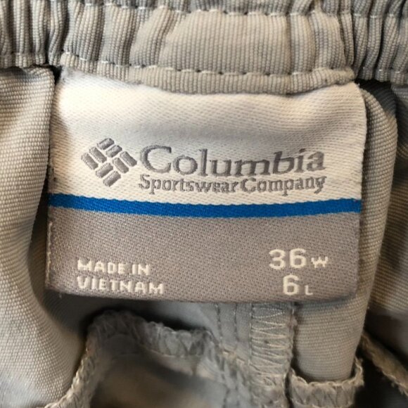 Columbia PFG Mens Cargo Short 38 Omni Shade Outdoors Camping Gray Casual - Picture 7 of 15